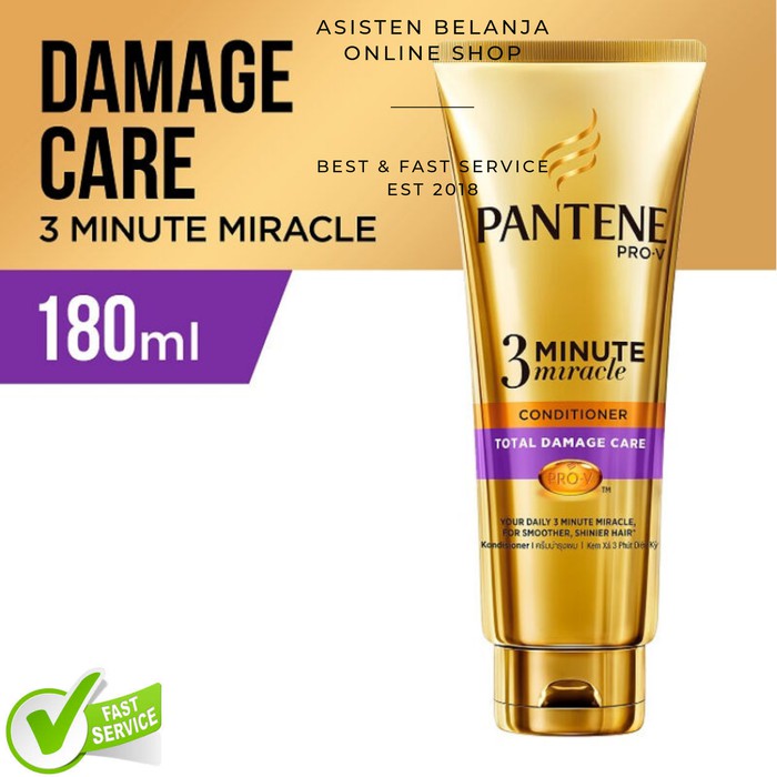 PANTENE Hair Conditioner Total Damage Care 3 Minute Miracle 180ml 180 ml