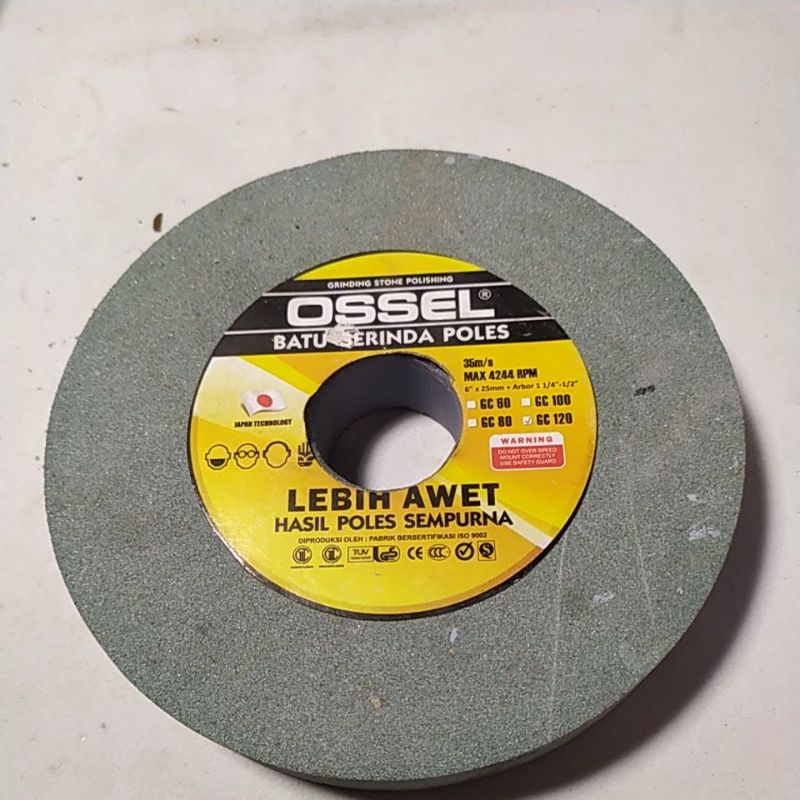 Batu gerinda ossel 6" GC 120 batu gerinda poles ossel