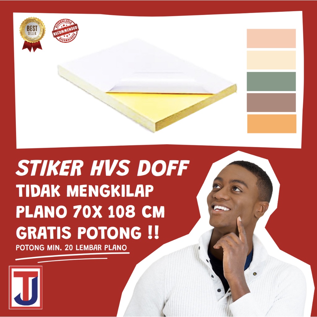 

Sticker stiker HVS Doff Dop Dove (tidak mengkilap) ukuran 70 x 108 cm Plano
