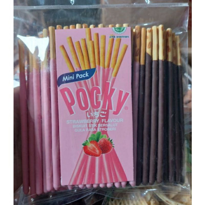 

POCKY COKLAT / POCKY STRAWBERRY / POCKY MiX 2 RASA +-150gr FREE BUBBLEWRAP / Snack Original Murah