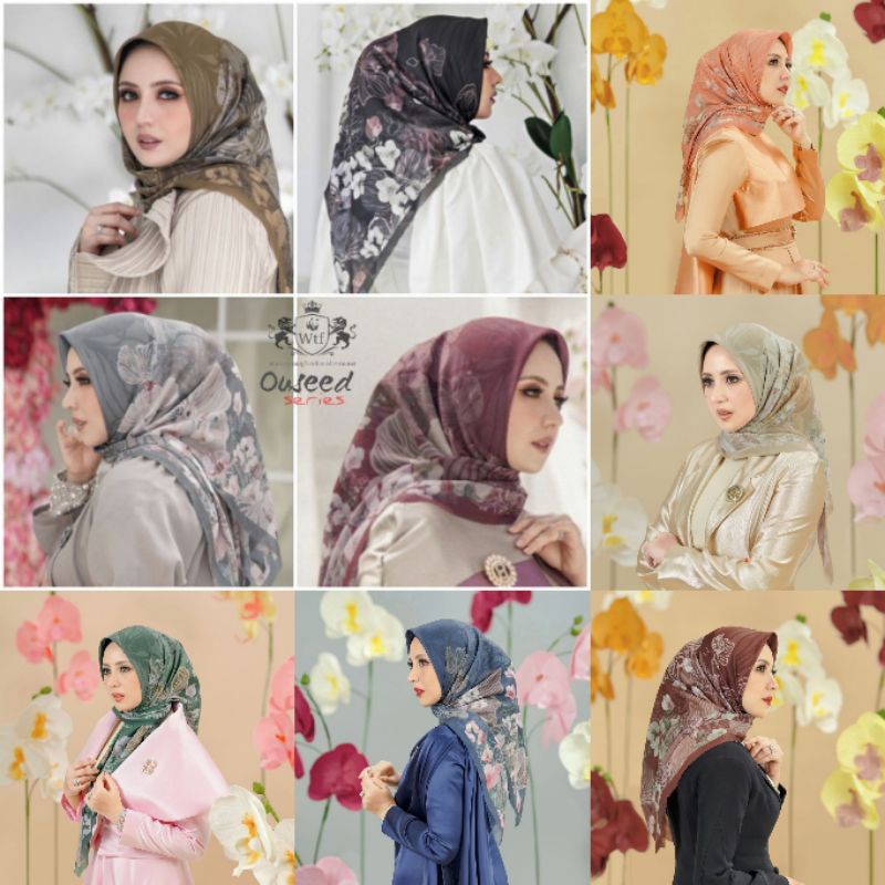 HIJAB SEGI EMPAT VOAL MOTIF LASERCUT || Ouseed series