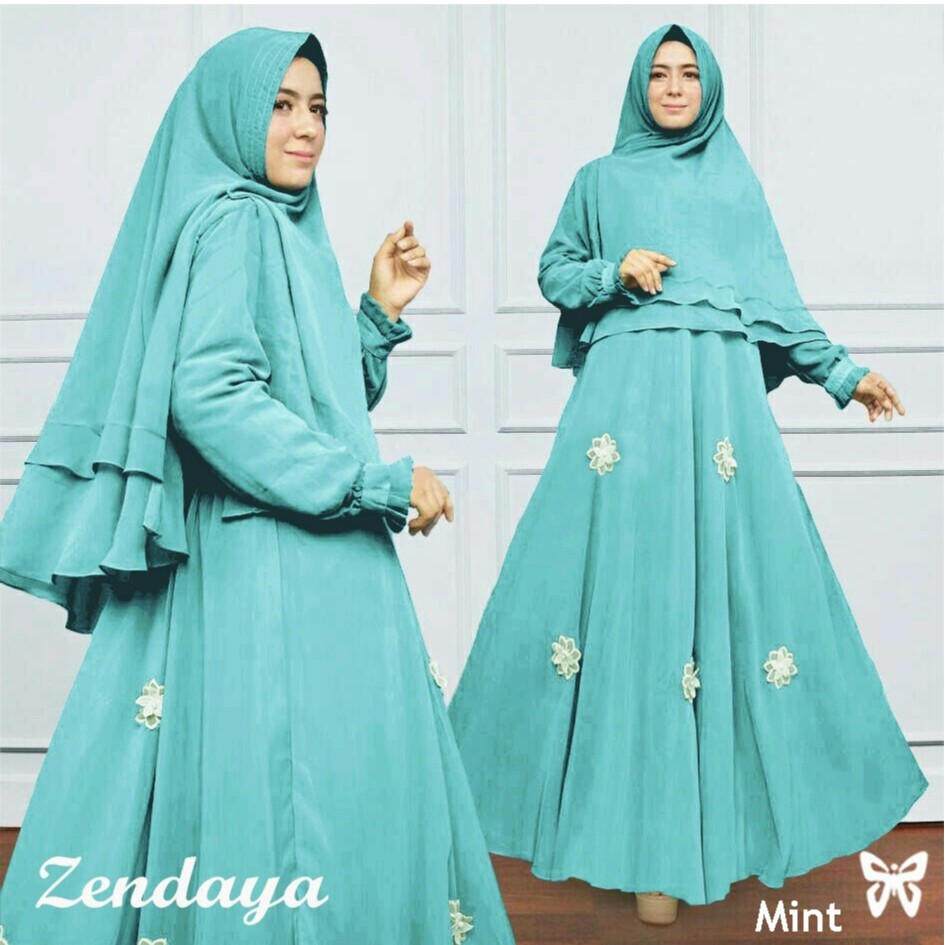 HOPYLOVY - Gamis Zendaya Syari Mutiara Tembak