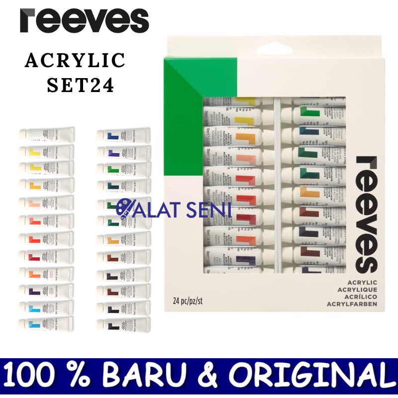 Reeves 24 Acrylic Color Set / Reeves Akrilik / Cat Akrilik / Acrylic