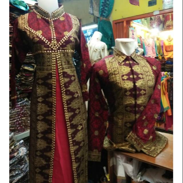 Dress Gamis Songket Palembang