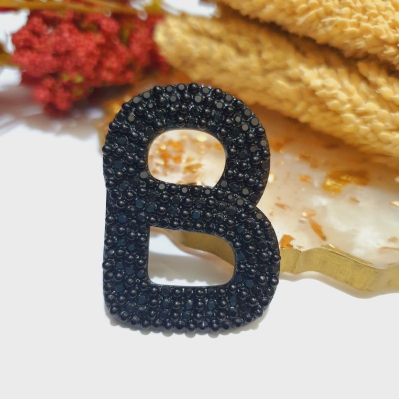 Brooch Buttonscarves KW / Bross Buttonscarves KW / Bross Button KW-022 Black