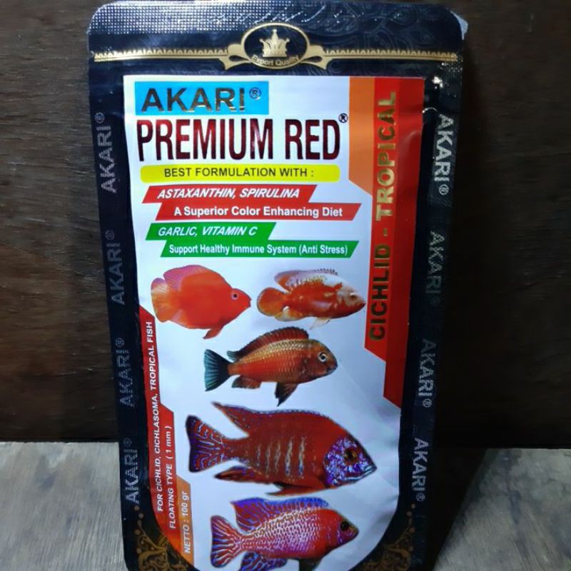 Akari Premium Red Cichlid Tropical - Pelet siklid - Pakan Siklid