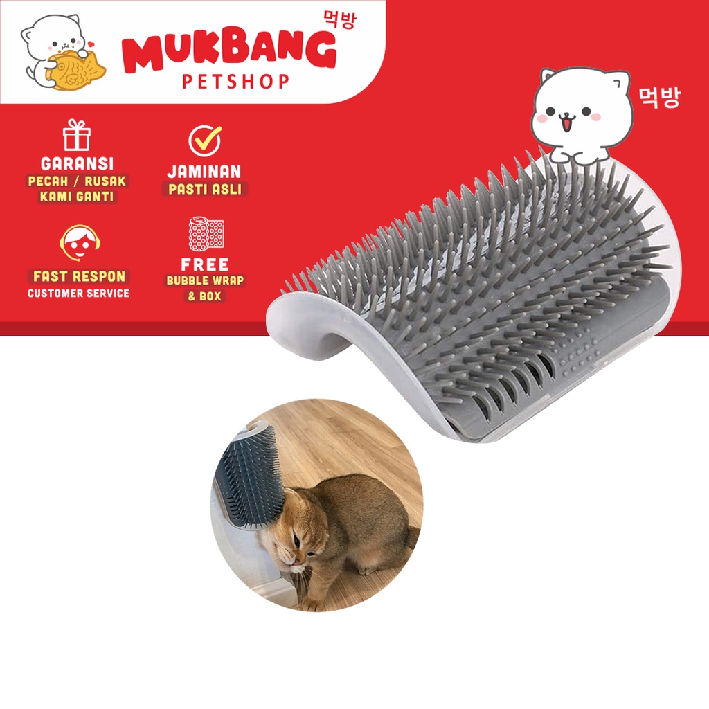 Sisir Catnip Sisir Tempel Dinding Soft Cat Self Groomer Sisir Sudut Kucing Sisir Kucing Bonus Catnip