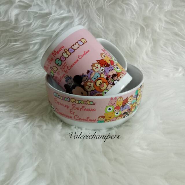 Paket Hampers Mangkok Bowl dan Mug keramik Custom Set
