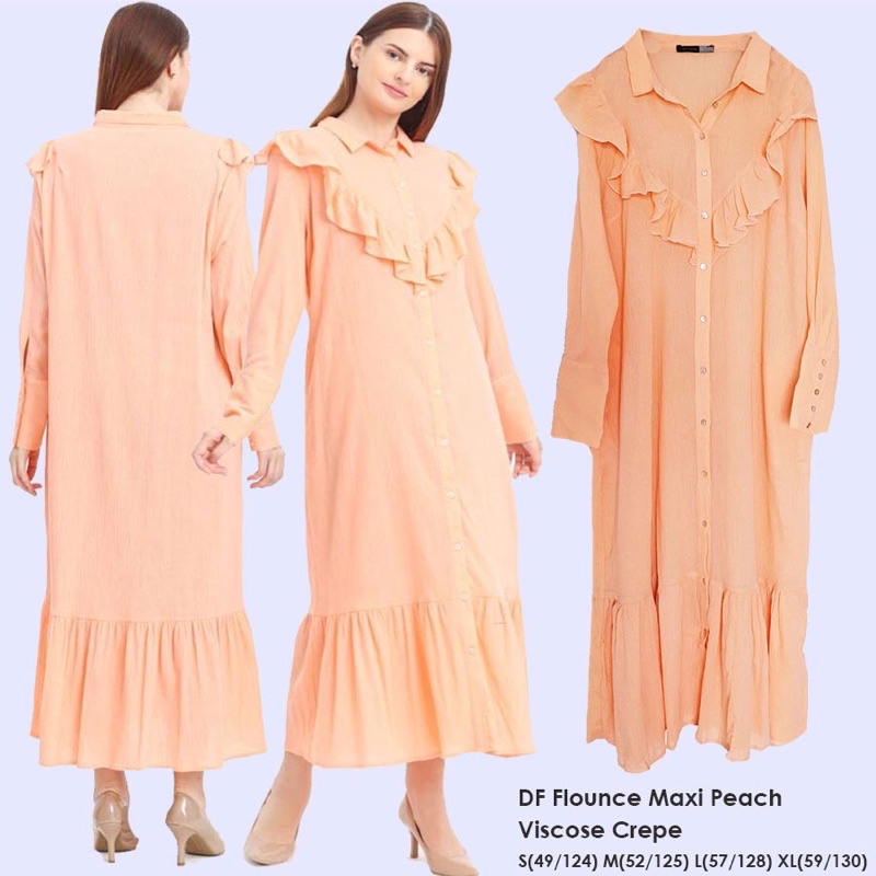 lovemecorner DEFACTO FLOUNCE MAXI DRESS WOMAN LONG DRESS TERUSAN WANITA BANYAK WARNA LIMITED STOCK
