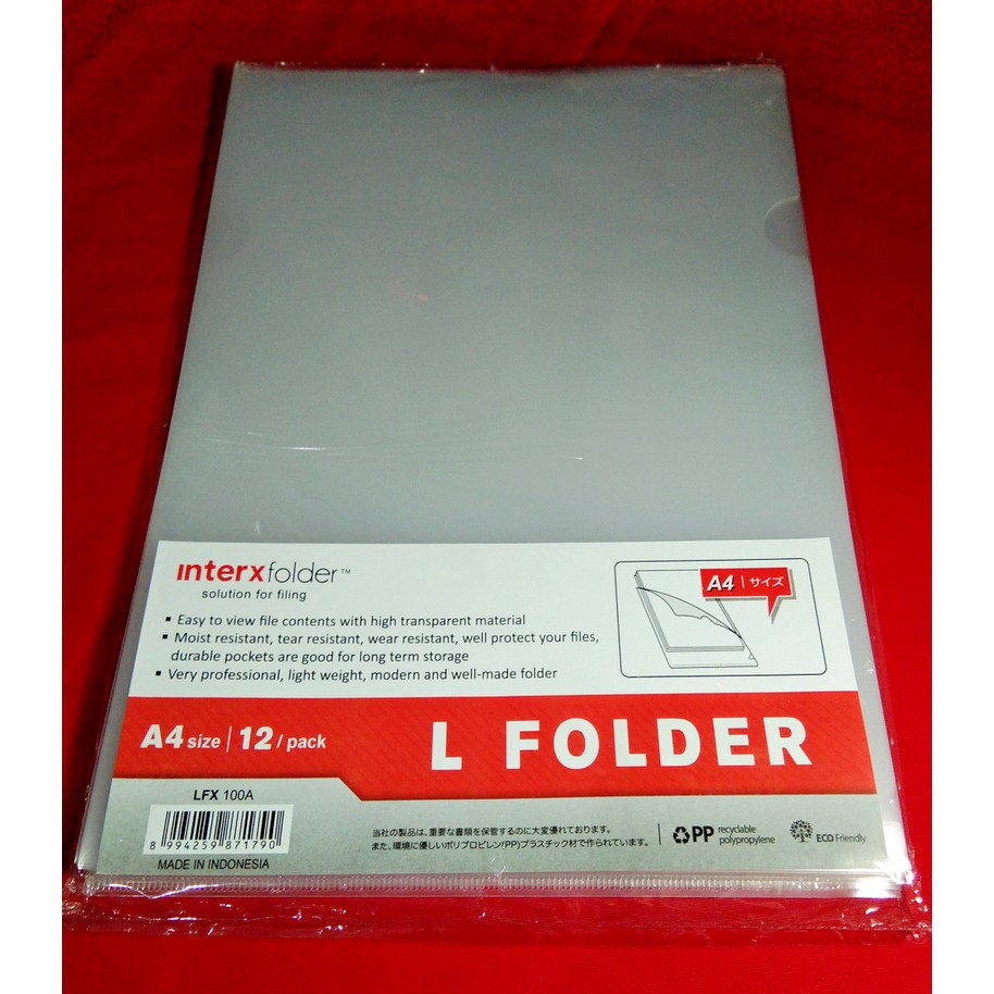 

InterX Folder LFX-100A Map L A4 ( 1 Pack - 12 Pcs ) ( IRRA STORE )