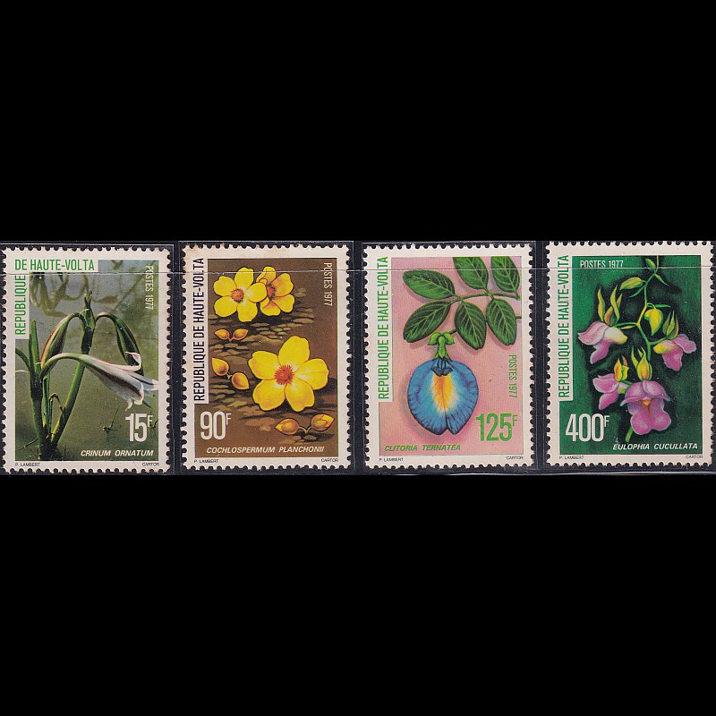 

Prangko Upper Volta 1977 - Flowers - 4 lbr