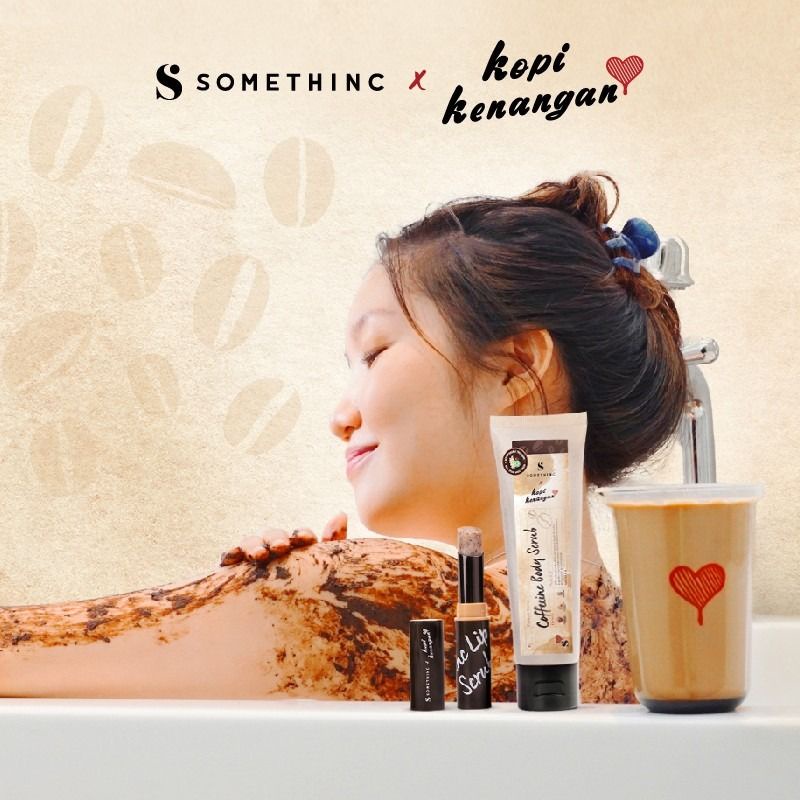 SOMETHINC Coffeeinc X Kopi Kenangan Body Scrub | Lip Scrub Lulur Coffee