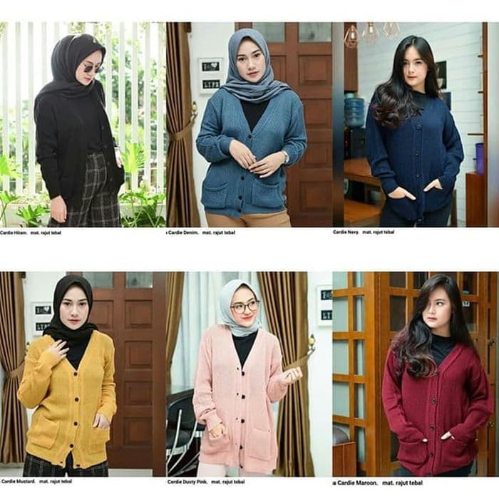 MERISSA CARDY PREMIUM KNIT / Cardigan Rajut XL / Merissa Outer Knit / Cardigan Sweater Wanita-5