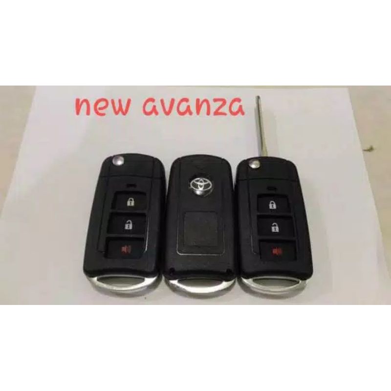 casing kunci remot mobil toyota all new avanza / veloz 2012 sd 2014 / AGYA 2015 2016 2017 2018 etios MODEL LIPAT