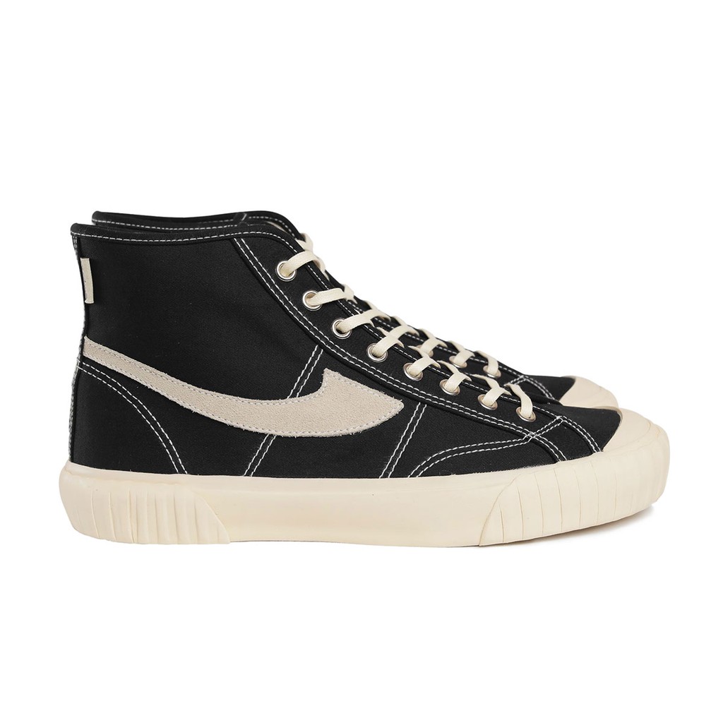 Sepatu Compass Vintage Hi Originial Quaranty (Black White/Maroon/Mustard/Green/Grey/Navy)-BW