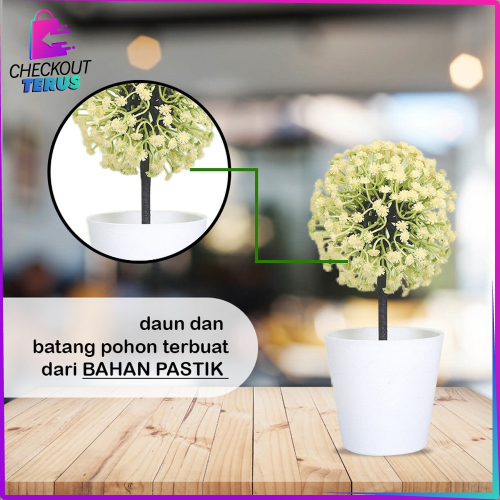 CT C612 C616 Bunga Hias Plastik Ornamen Tanaman Bunga Pompom Hiasan Pajangan Tanaman Hias Artificial Flower