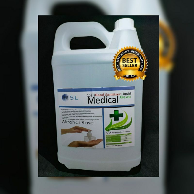 HAND SANITIZER MEDICAL CAIR 5 LITER WANGI ALOE VERA 70%ALKOHOL