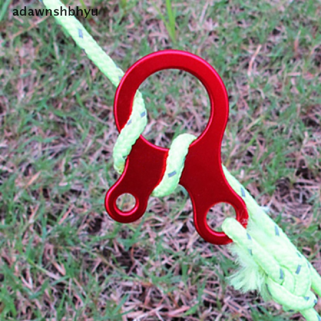 Adawnshbhyu 10pcs Simpul Cepat Tenda Tali Angin Gesper Camping Pengencang Pengait Tali Angin Gesper