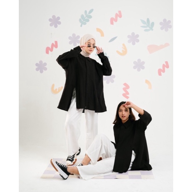 SAVAHHIJAB - KEMEJA OVERSIZE ZOE/KEMEJA WANITA CRINKLE/KEMEJA OVERSIZE