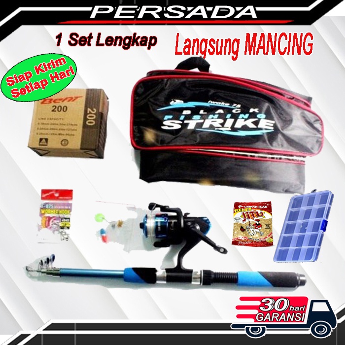 Pancing Set Murah Alat Pancing Satu Set dengan Tasnya Pancingan Set Lengkap Surabaya