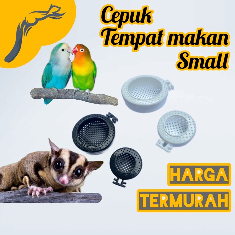 CEPUK BURUNGTEMPAT MAKAN CEMILAN SMALL / KROTO / SNACK / ULAT / JANGKRIK - SUGAR GLIDER BURUNG