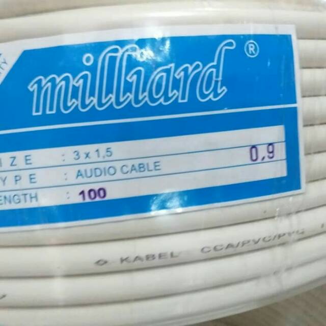 Kabel Listrik NYM 3x1,5mm @100Y MILLIARD