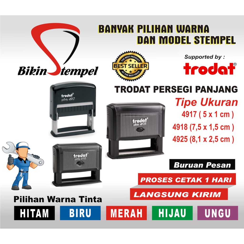 

Stempel Trodat 4917 4918 4925 I Stempel Custom Otomatis I Stempel Pegawai Perusahaan Logo Dokter