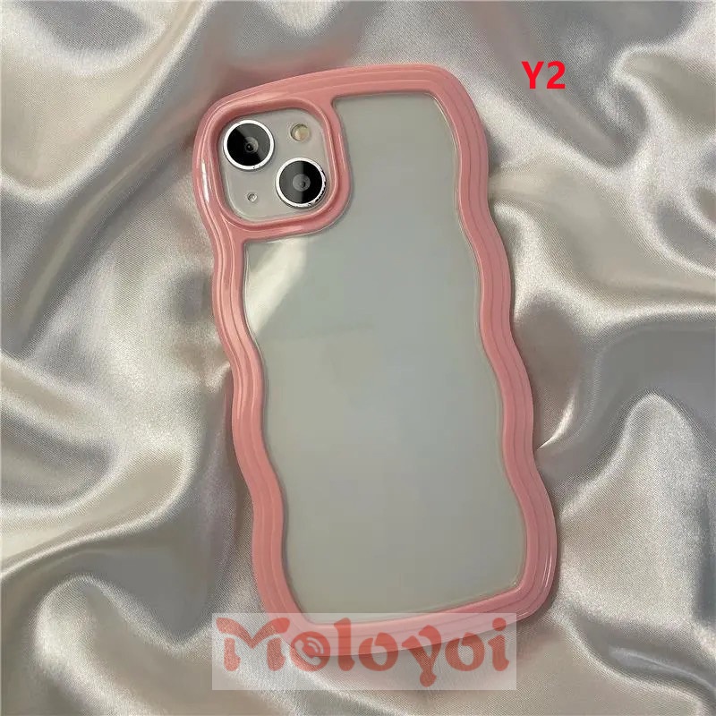 Soft Case Tpu Transparan Warna Macaron Untuk IPhone 11 7 8 Plus 13 12 14 Pro Max XR X XS Max 6 6s 14 Plus SE 2020