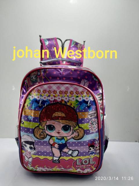 Tas Ransel Anak lampu bahan printing