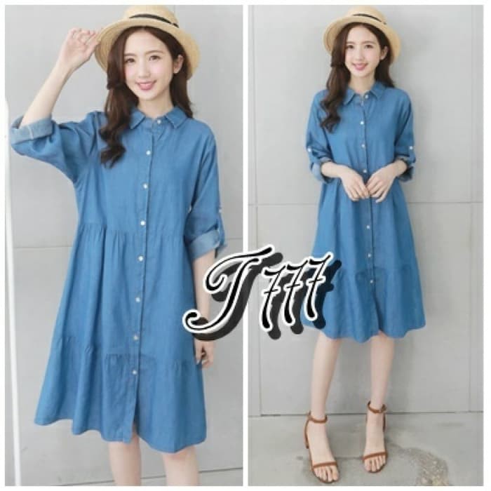 Baju Atasan Wanita Midi Dress Wanita Dress Yurika Dark Blue Tali.1102