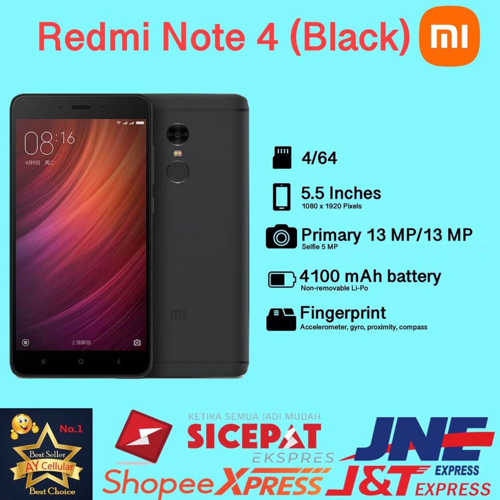 Xiaomi Redmi Note 4 - RAM 3GB ROM 64GB