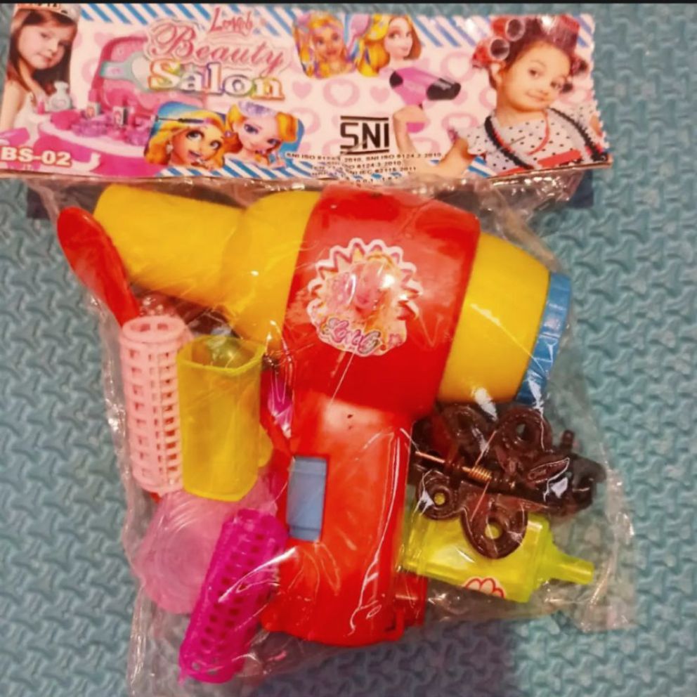 Mainan anak perempuan hair dryer mainan salon salonan lengkap-3