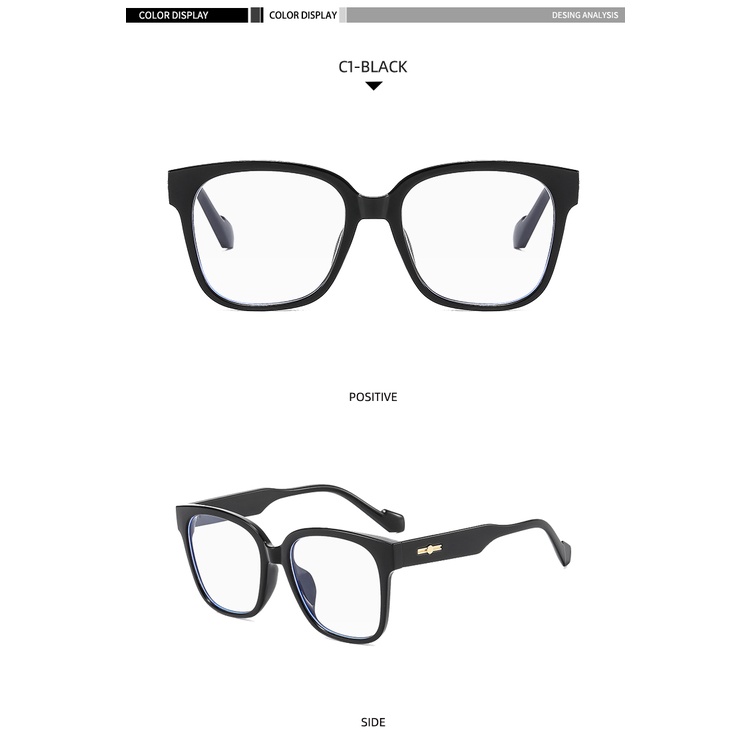 2021 new Korean version of the large square frame ins trend retro literary men and women glasses