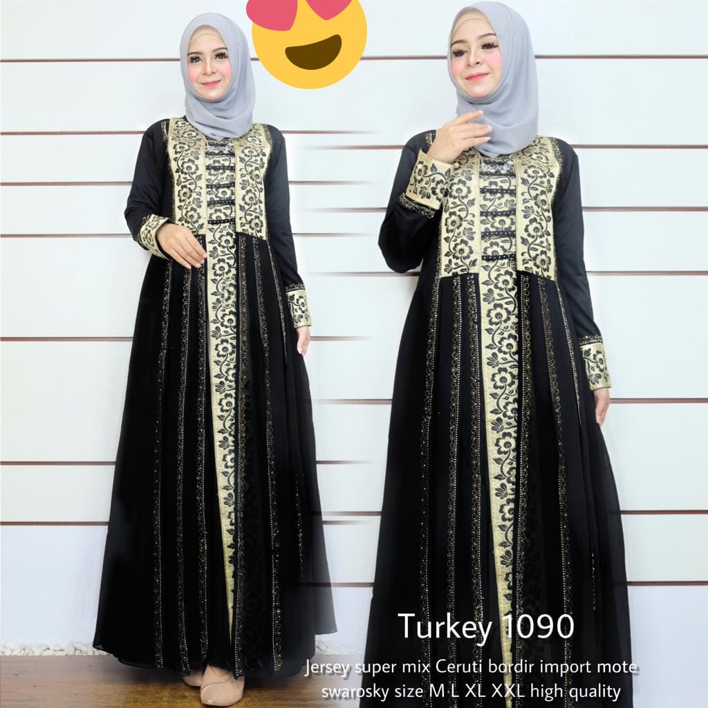 PutraTunggal_Gamis Abaya Turkey Model 1090 TERBARU 2020