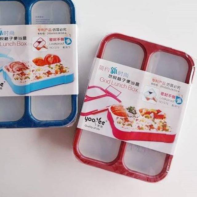 Yooyee Lunch box 3sekat anti tumpah