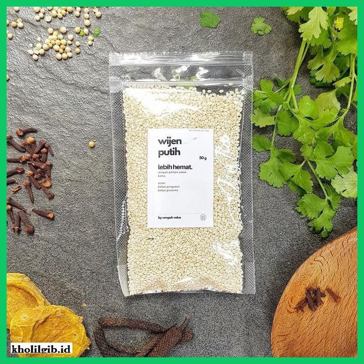 

Makanan-Kering- Hemat! Wijen Putih / Sesame Seeds - Rempah Value -Aneka.