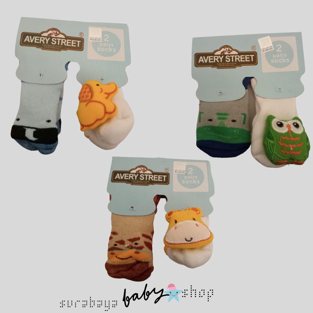 Kaos Kaki  Bayi Motif Boneka Timbul 3D Print Isi 2 882511