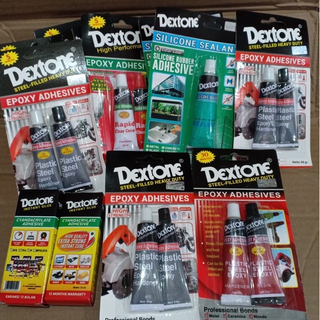 Lem Dextone Berbagai Varian ( Lem Korea / Lem High-Temp / Lem Gasket / Lem Besi / Lem Plastik / Lem Silicon / Lem Serbaguna )