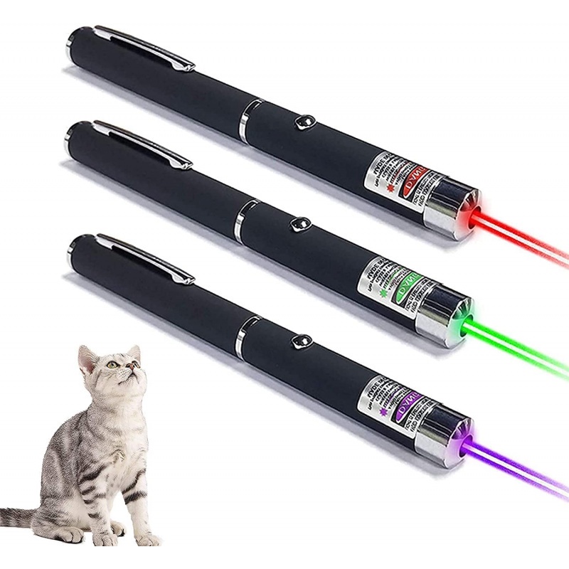 Mainan Laser Pointer 5MW Dengan Lampu LED UV Flashlig USB Untuk Kucing Peliharaan