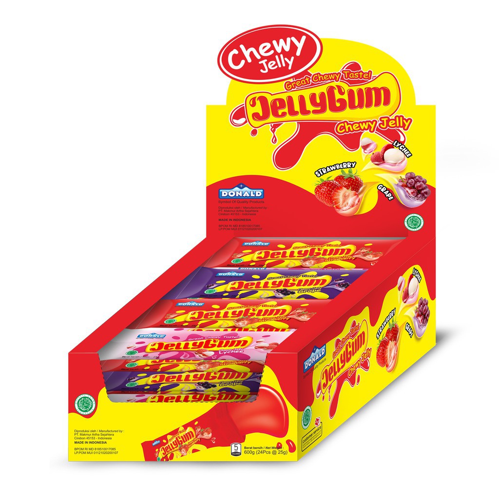 

Chewy Jelly Gum / JellyGum Aneka rasa buah / Great Chewy Taste