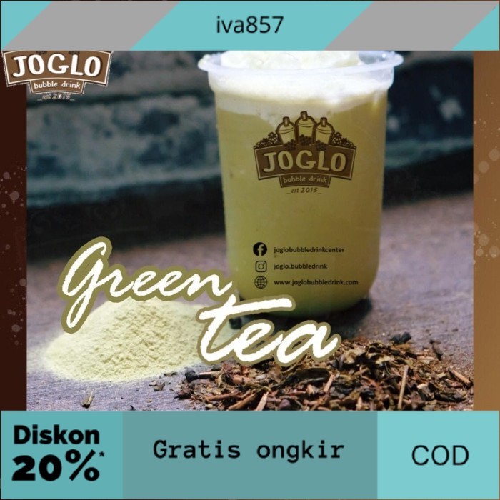 

PROMO GREEN TEA POWDER 1Kg | BUBUK MINUMAN GREEN TEA 1kg | JOGLO BUBBLE DRIN - 1KG GRATIS ONGKIR