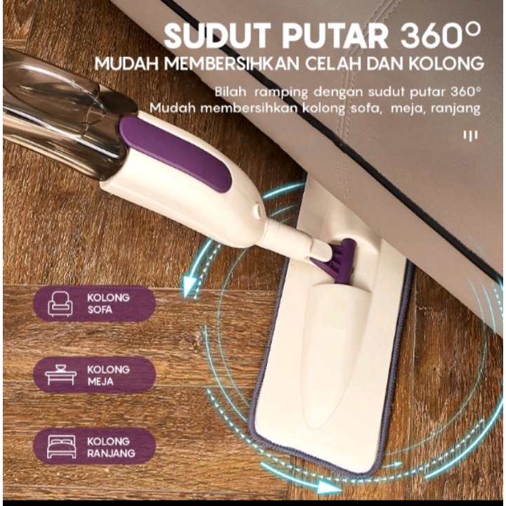 (RS)ALAT PEL PELAN LANTAI SEMPROT SPRAY MOP OTOMATIS AUTOMATIC