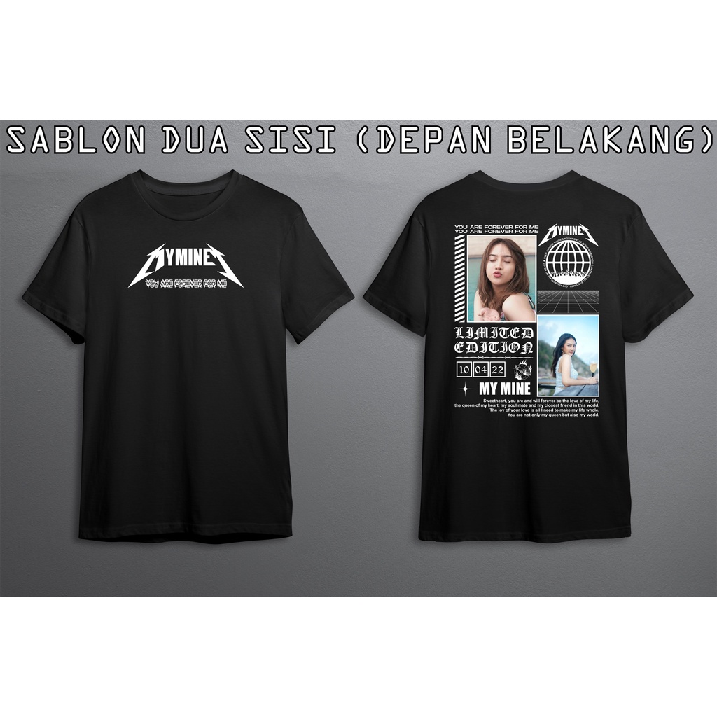 KAOS BIG SIZE JUMBO SABLON CUSTOM AESTHETIC DTF VOL.1 BISA PAKAI FOTO NAMA DESAIN KAMU SENDIRI STREE