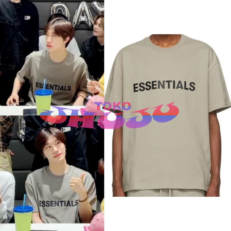 Baju T shirt Treasure Yedam Style ESSENTIALS boxy t shirt applique  sablon depan