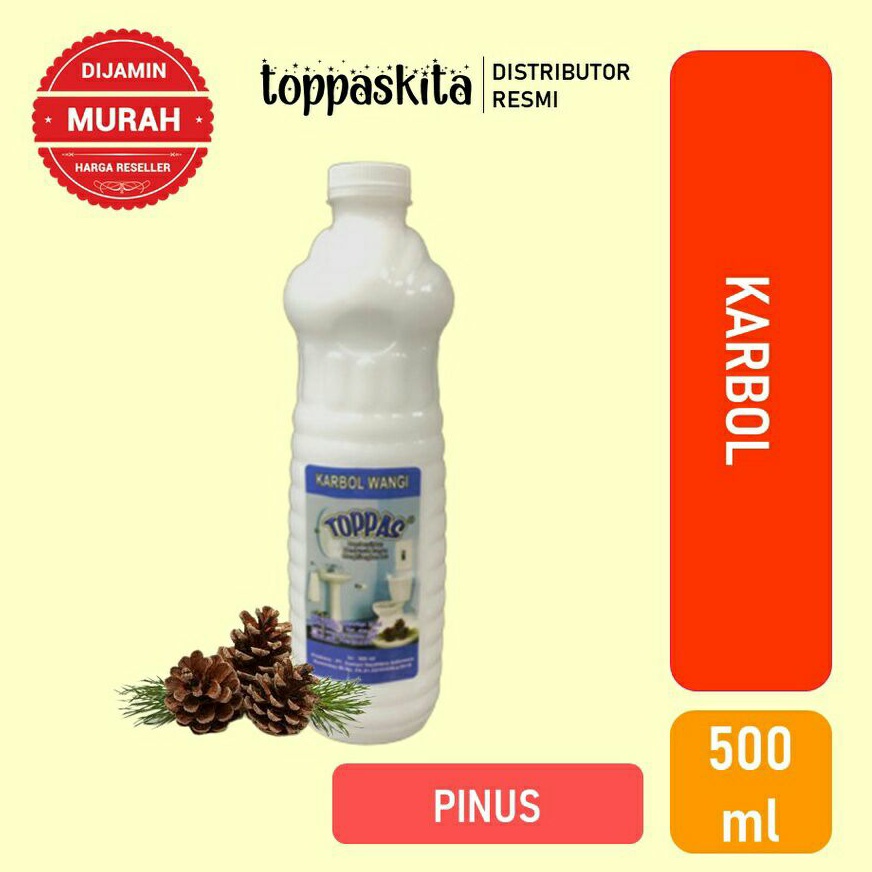 Toppas Karbol Sereh Pine Pinus Kopi 500ml / Pembersih Kamar Mandi &amp; Lantai Termurah