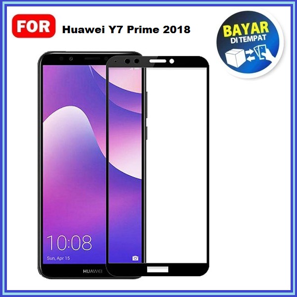 Tempered Glass Full 9D For Huawei Y7 Prime 2018 Full Layar