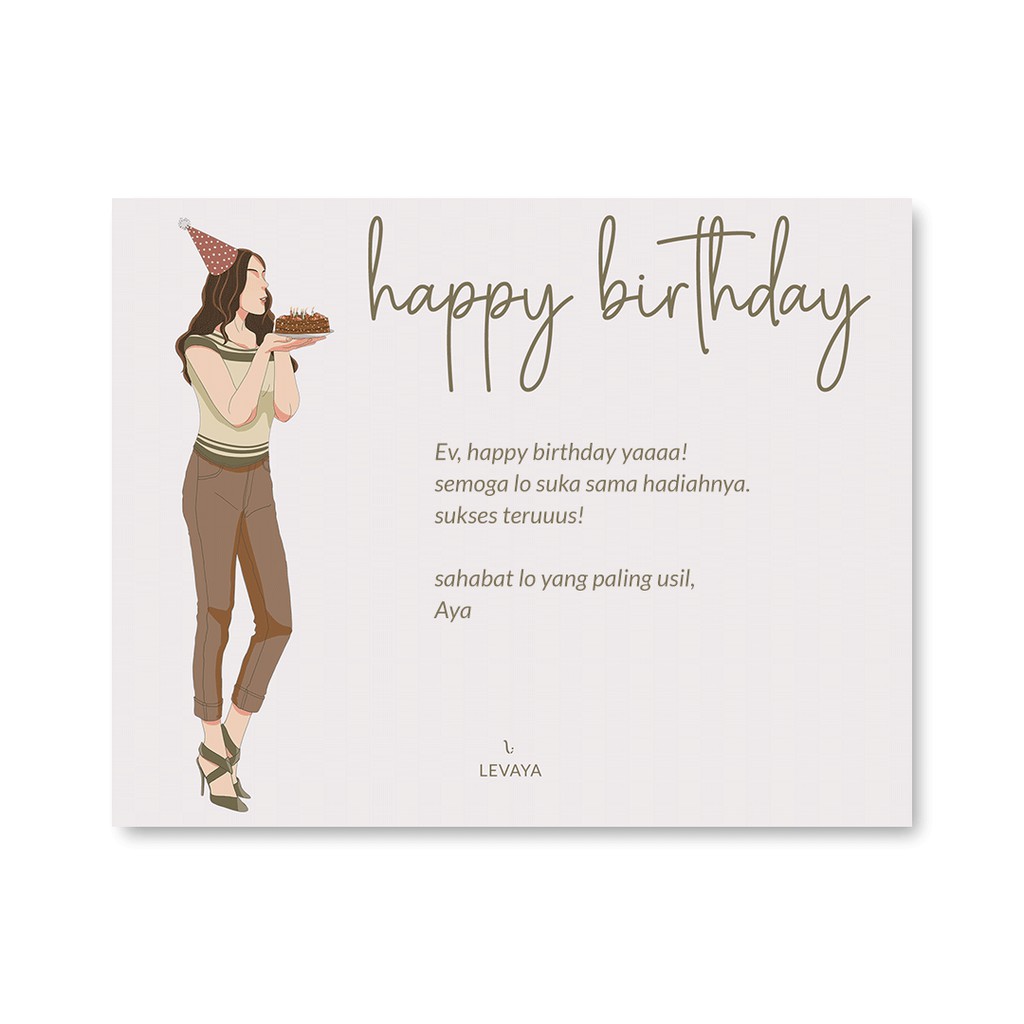 LEVAYA - Personalized Greeting Card