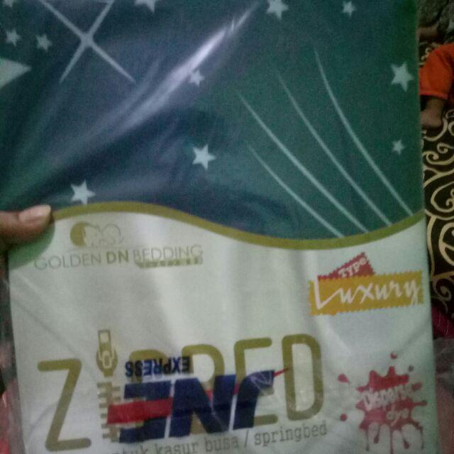 Zipbed / Sarung Kasur Busa Springbed - Star Blue - Sarung Sprei