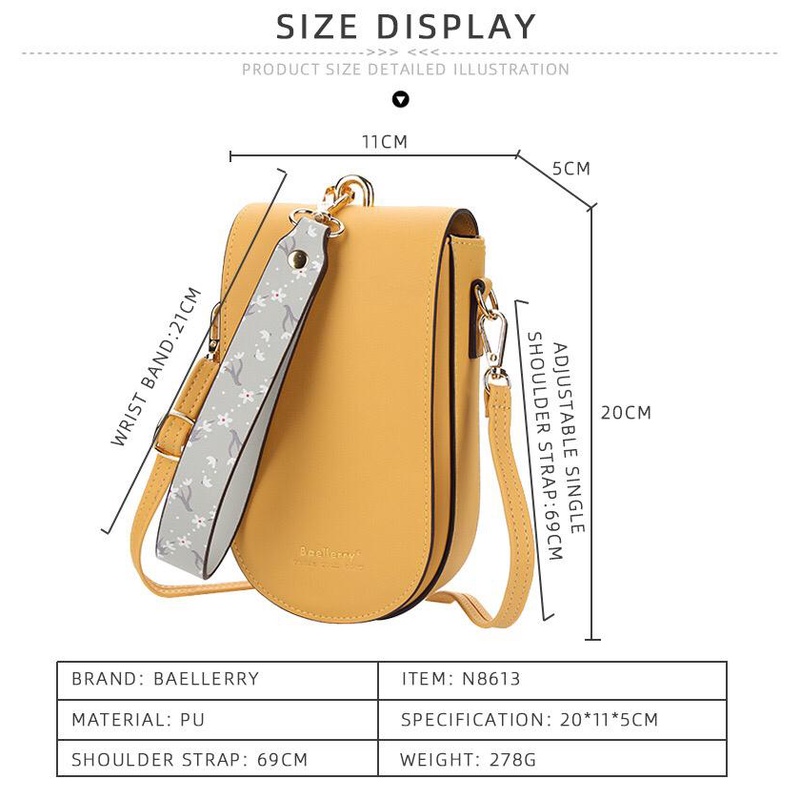 Tas Selempang Kulit Wanita Dompet Cewek Multifungsi Baellerry BLY30