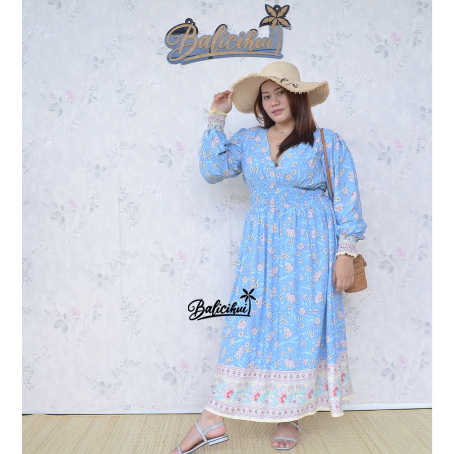 Balicihui Long Dress Jasmine Premium Long Dress Jumbo Big Size Plus Size Premium Dress with Premium Rayon Foil